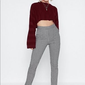 Nasty Gal Gingham Trousers